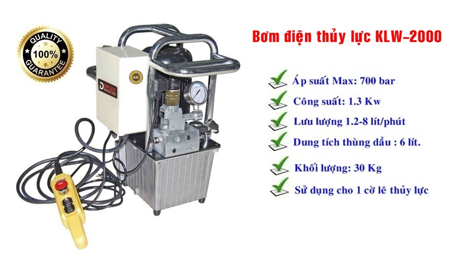 Bơm điện cờ lê thủy lực 6 lít