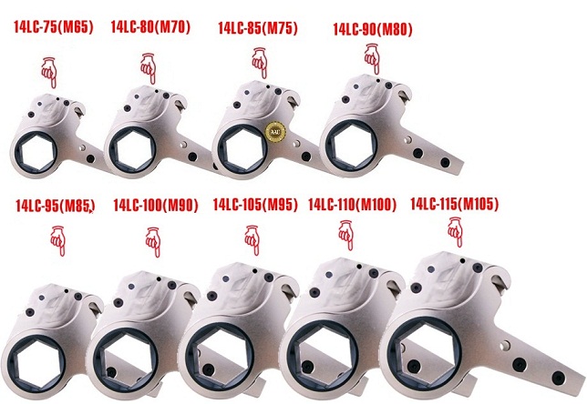 Co le thuy luc, co le thuy luc dang trong 1724 - 16245 N.m, Low Profile Hydraulic Torque Wrench, http://thegioithuyluc.com.vn