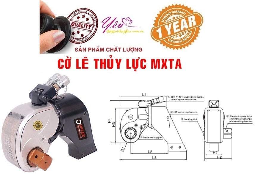 Co le thuy luc, co le thuy luc dang chup 2504 - 26447 N.m, Hydraulic Torque Wrench, http://thegioithuyluc.com.vn