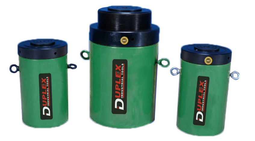 single acting lock nut cylinders, cll-80012, hydraulic cylinder, hydraulic jack, duplex/shanghai, kich thuy luc 1 chieu, bom tay thuy luc, bom dien thuy luc, 